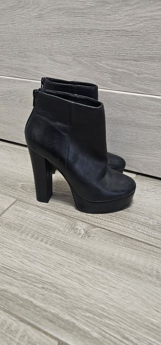 ALDO botki szpilki na słupku obcasie skóra naturalna 37