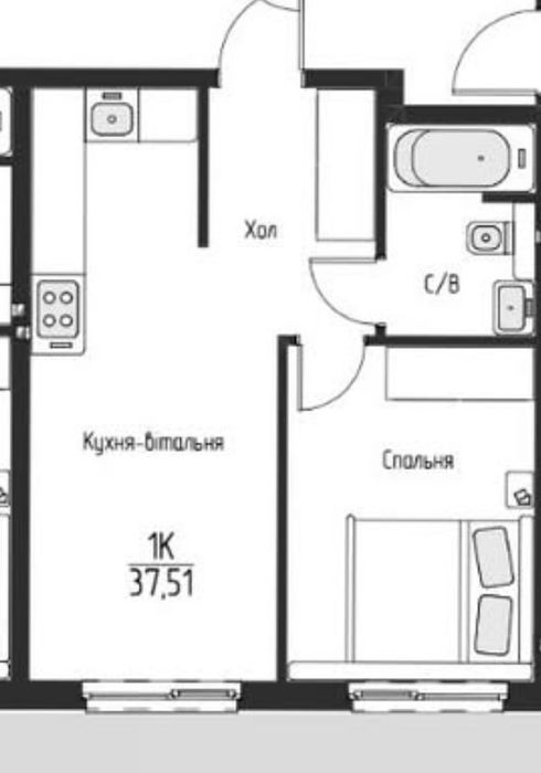 Пропозиція від забудовника! Квартира 37.5м2 - 18155$