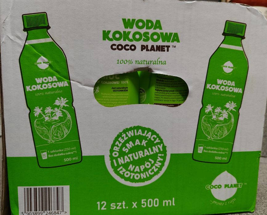 Woda kokosowa 100% naturalna