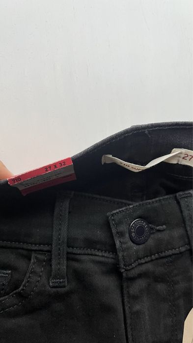 Levi’s 710 super skinny czarne nowe jeansy W27 L32
