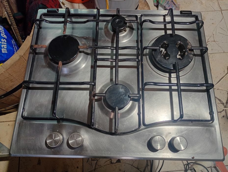 Placa fogão gás natural com 4 queimadores Ariston