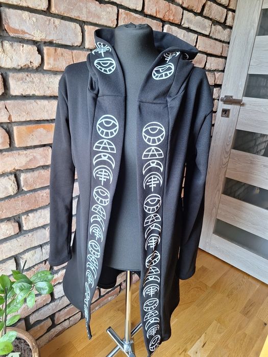 Czarna gotycka bluza Restyle z kapturem M/L