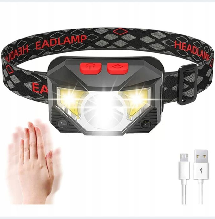 LATARKA czołowa czołówka LED DO turystyki robocza