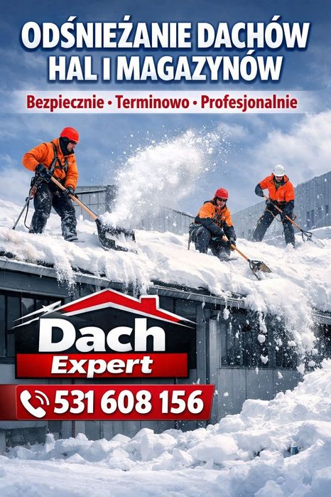 Odśnieżanie!  Malowanie Dachów! Usługi Dekarskie!