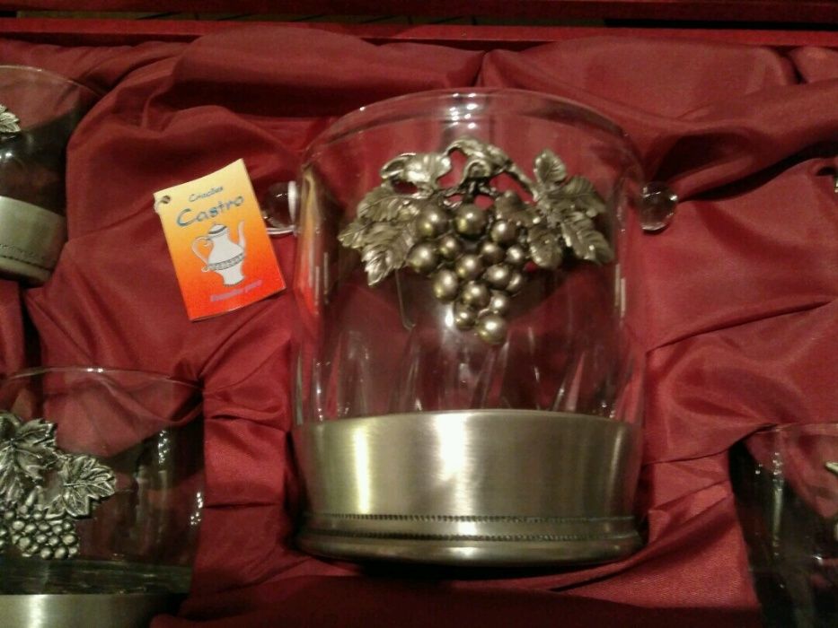 Serviço Balde Gelo e 6 copos - Estanho