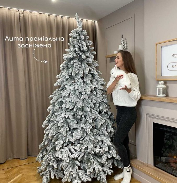 Новогодняя ель. Искусственная елка литая заснеженная Видеообзор Ялинка