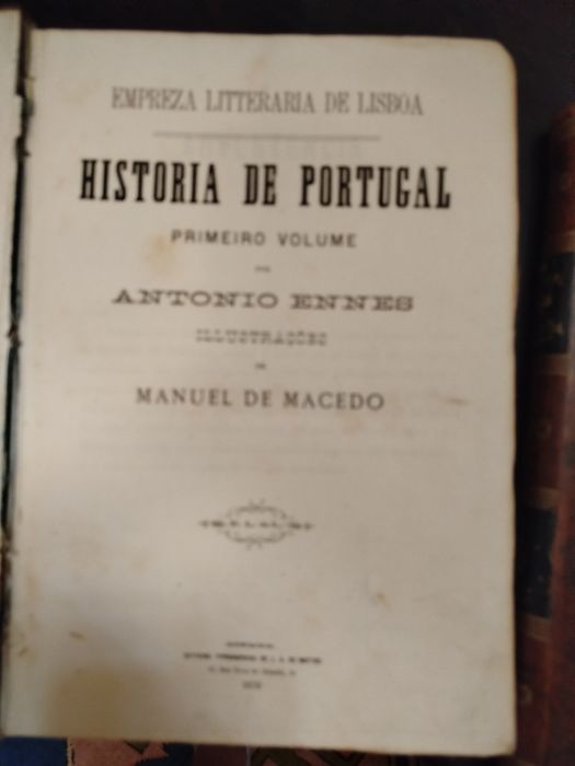 História de Portugal (1876) - 6 Vols. Completo - Encadernação Assinada