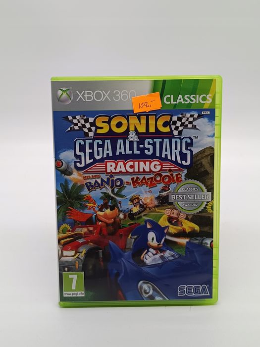 sonic & sega all-stars racing banjo-kazooie xbox 360 pudełkowa