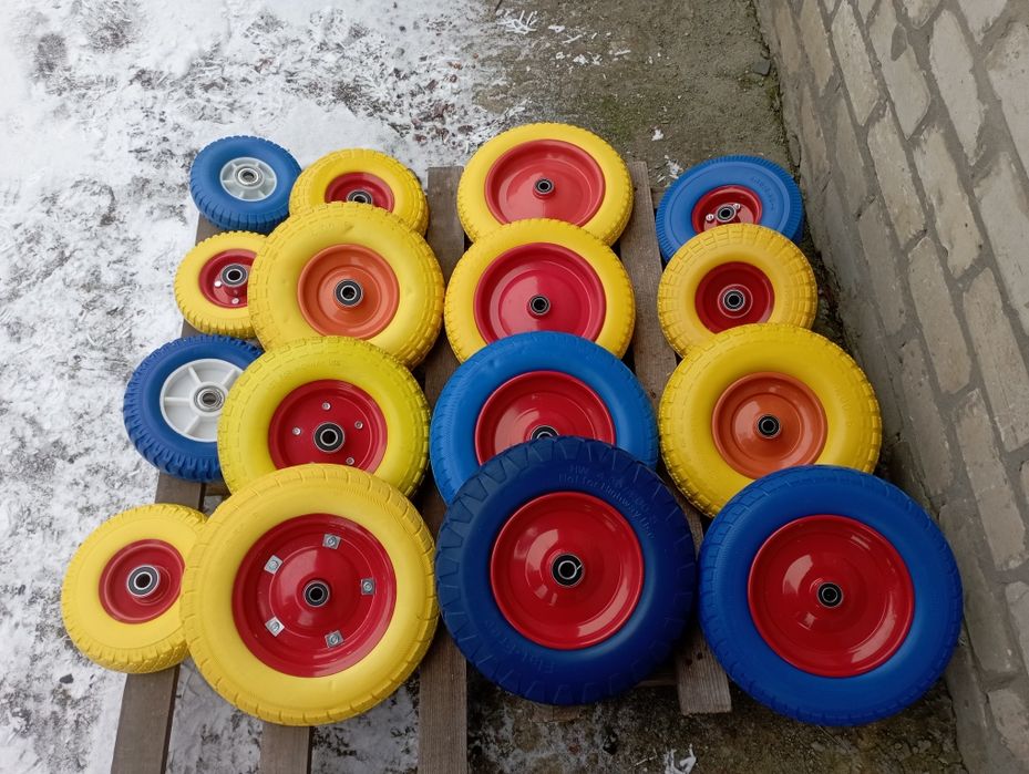 Колеса на тачку без камерные пенополеуретановые в ассортименте