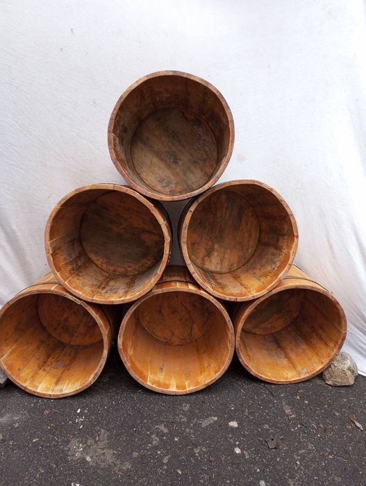 Вазони, горщіки дерев'яні декор.