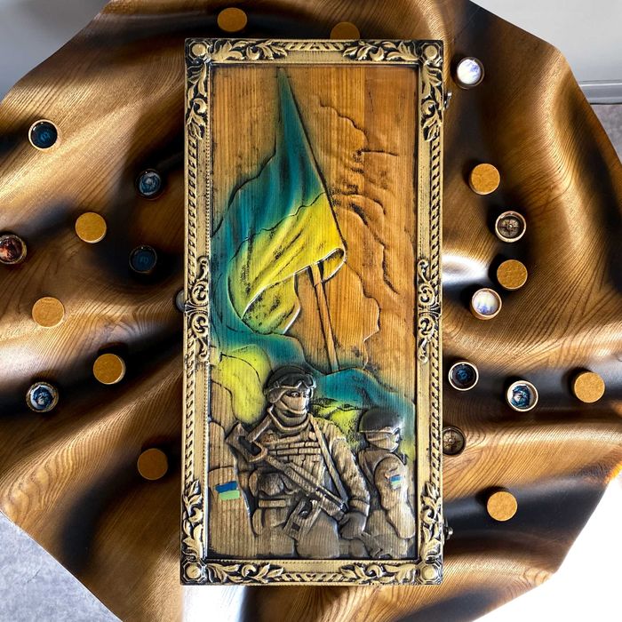 ПРЕМІУМ Нарди з дерева ручної роботи з лаковим пократтям НА ПОДАРУНОК