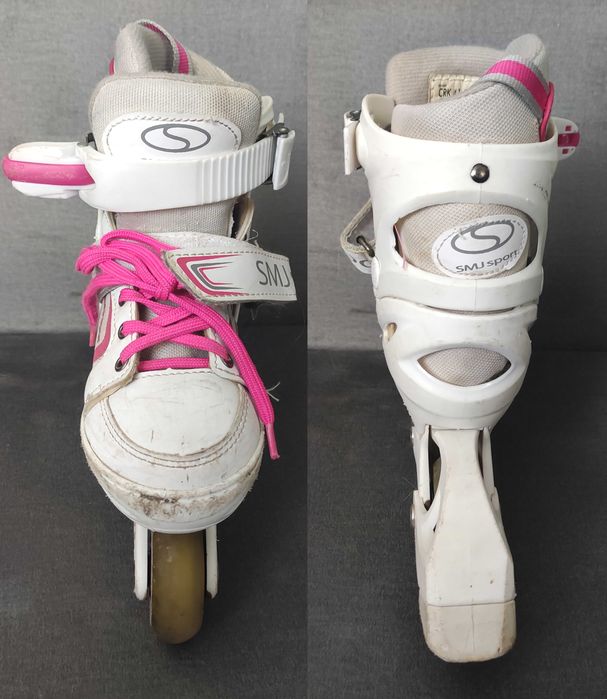 Łyżworolki dziewczęce regulowane 30÷33 20÷60kg SMJ Sport CRK 41 2 in 1