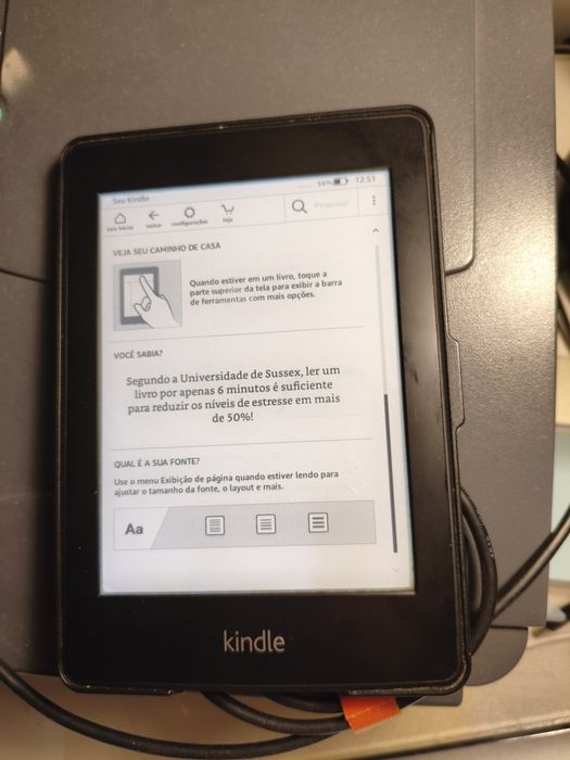 Kindle Paperwhite 2 (6ª Ger.) - E-reader E-Ink com Capa e Cabo (Leitura Offline)