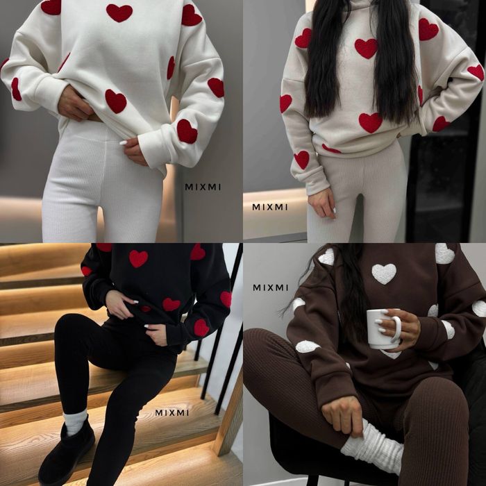 Теплий костюм худі + лосіни