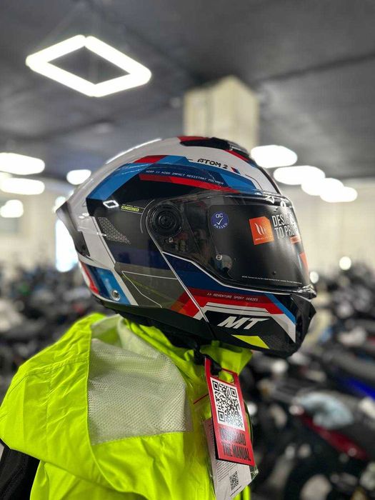 НОВИЙ мотошолом HELMET MT ATOM 2 SV BAST A0 Pearl Gloss