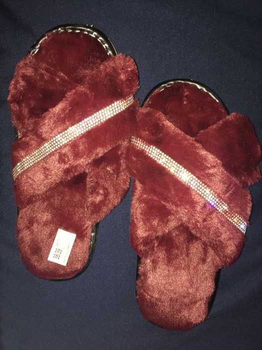 Тапочки домашні капці хутро стрази