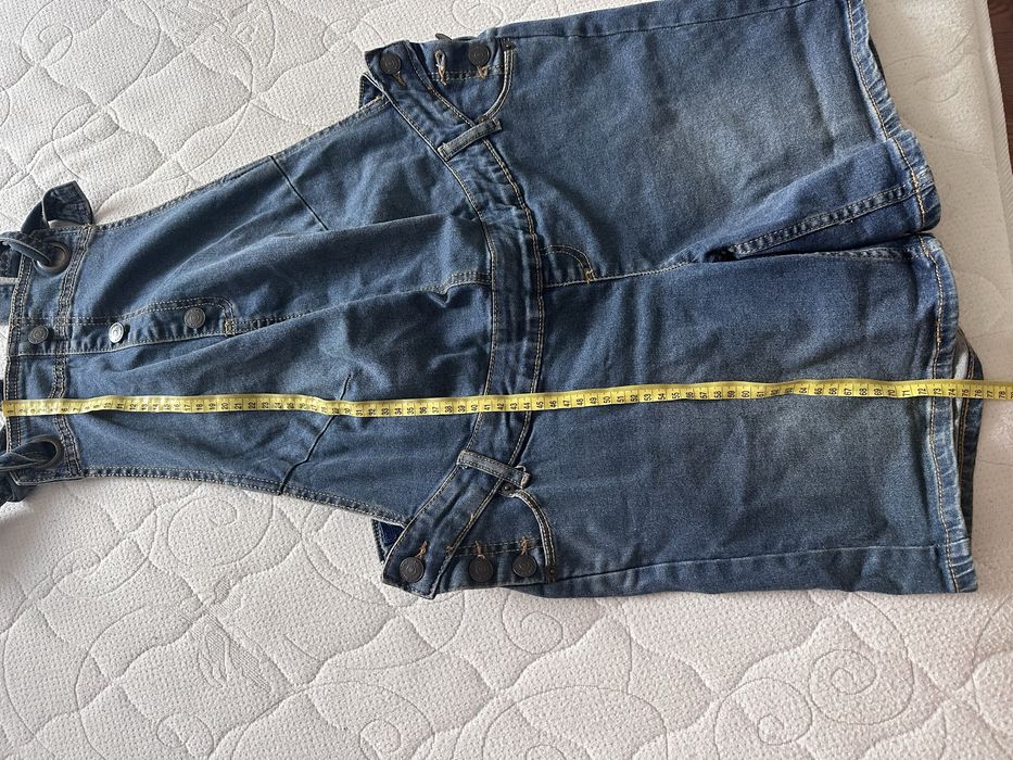 Джинсові шорти, комбінезон для вагітних, синій колір, розмір 40