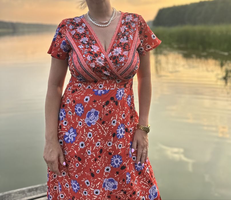 Sheilay kolorowa długa maxi suknia hiszpanka