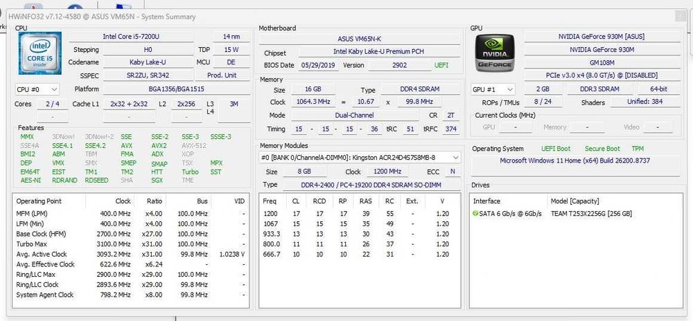 Torre PC Desktop Asus VM65N i5