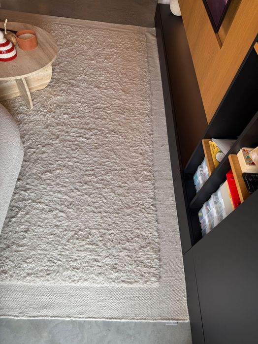 Dywan Marely z białej wełny 200x300 Kave Home