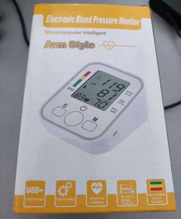 Тонометр автоматичний на руку, живлення USB Type-C