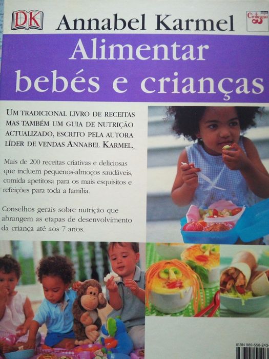 Livro sobre alimentação para bebés e crianças