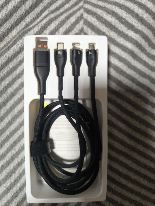Кабель Baseus для заряджання телефонів і інших гаджетів 3 в 1  100w
1