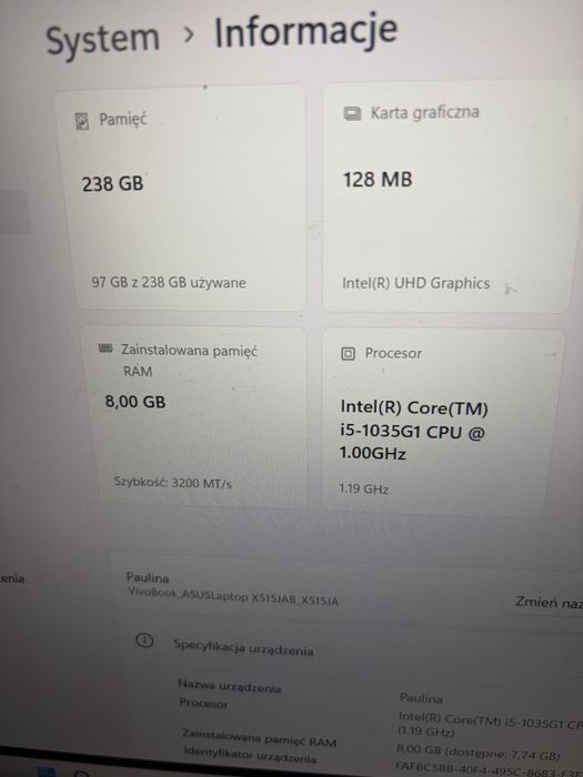 Laptop ASUS X515J