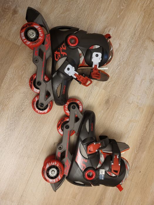 Łyżworolki trzykołowe decathlon 30 31 32 regulowane