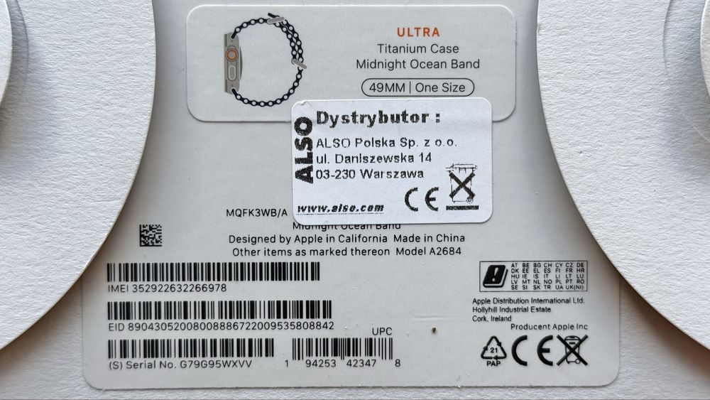 Apple Watch Ultra | Tytanowa bransoleta | Pierwszy właściciel