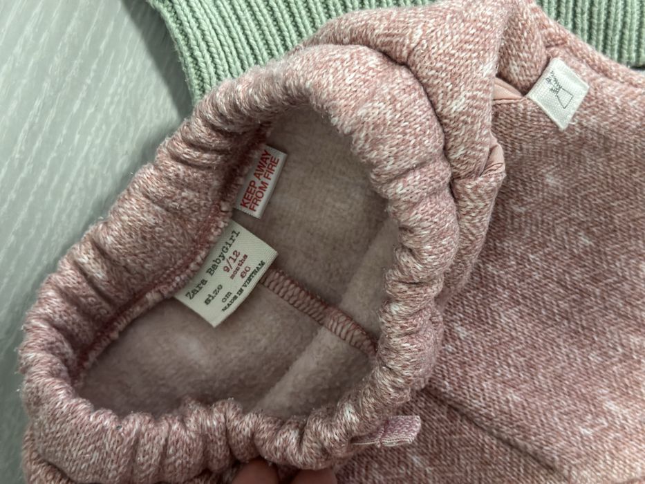 Комплект набір светр комбінезон штани пудра zara h&m 9 12 1 рік