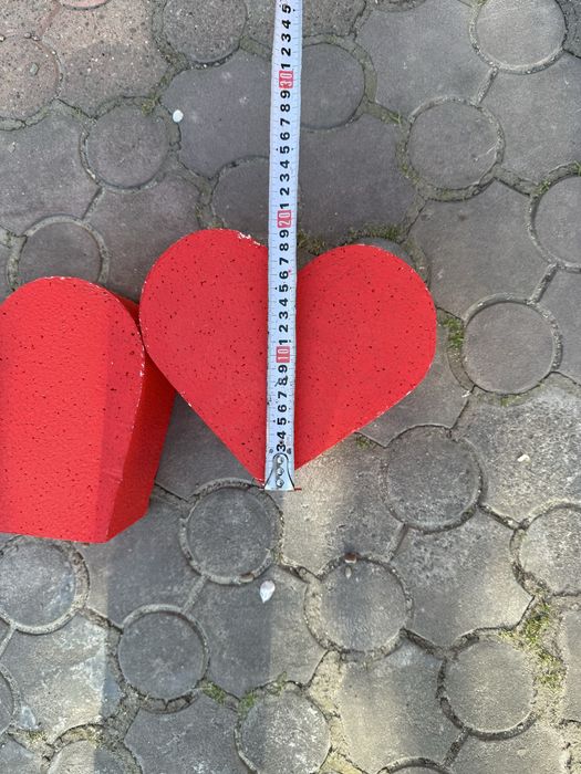 Серця з пінопласту декор