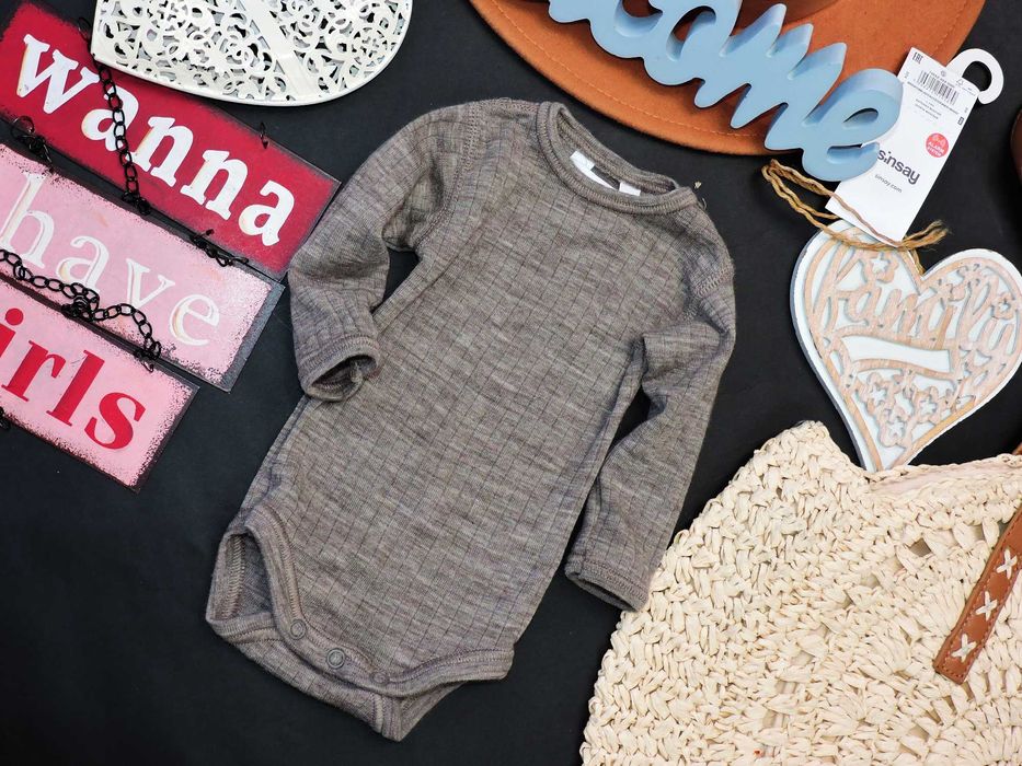 Joha - prążkowane body wełna r 50