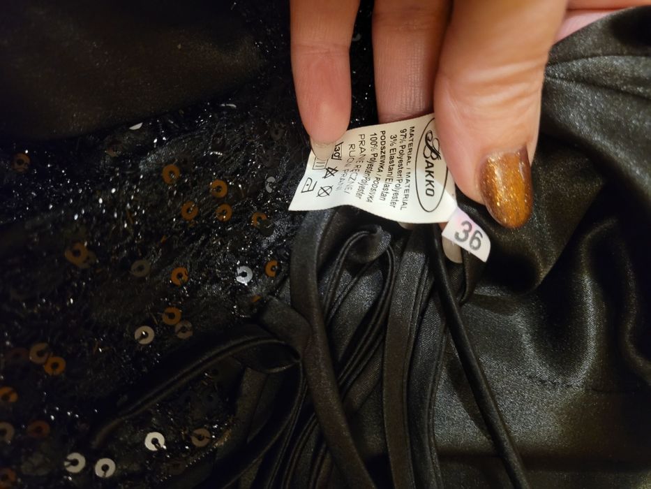 Zjawiskowa sukienka wieczorowa, sylwester, studniówka, karnawał roz 36