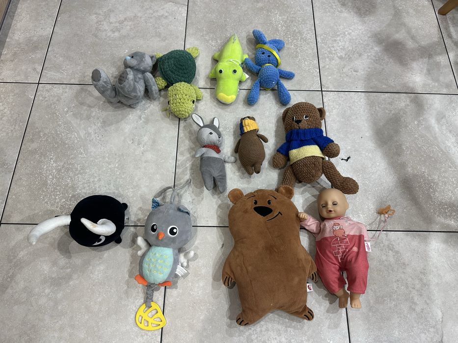 Мʼяка іграшка велика, середня, маленька