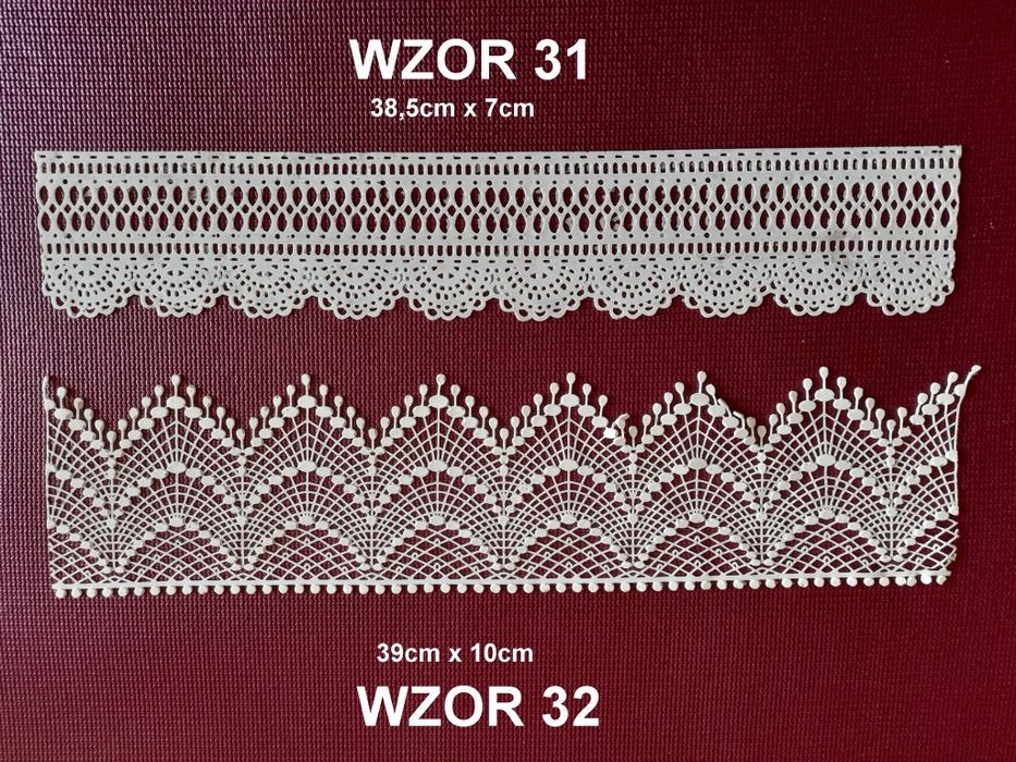Koronka z masy cukrowej na tort