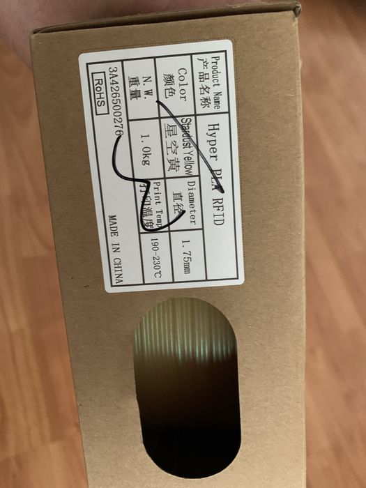 3D printing Used filament from Creality Stardust Hyper PLA with RFID: • Stardust Orange • Stardust Green • Stardust Yellow