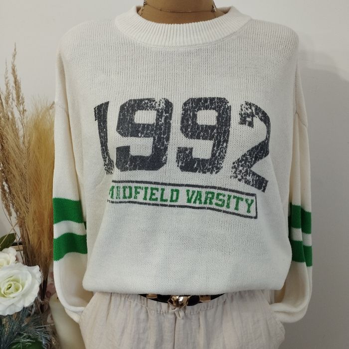 Biały sweter damski H&M L oversize sportowy miejski zimowy