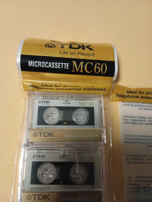 TDK Microcassette MC60 4 unidades novas