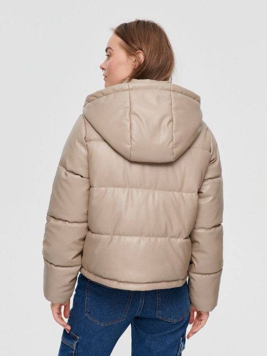 Куртка еко шкіра бежева House