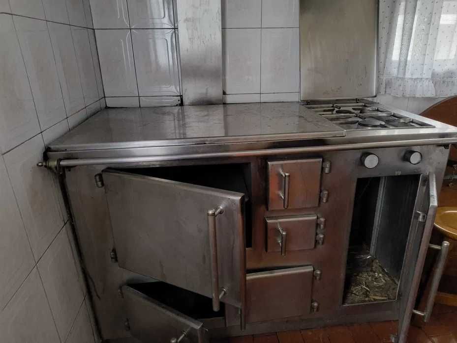 Fogão a lenha / gas em inox