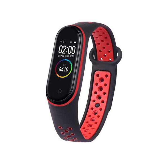 Ремешок браслет силиконовый для фитнес трекера Xiaomi Mi Band 4,5,6,7