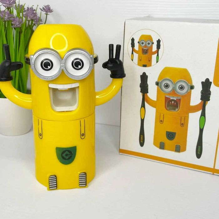 Дозатор зубної пасти Міньйон з тримачем для щіток