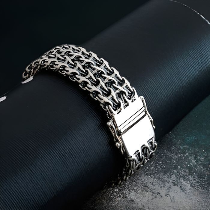 Срібний Браслет 75г чоловічий серебряный браслет мужской 925