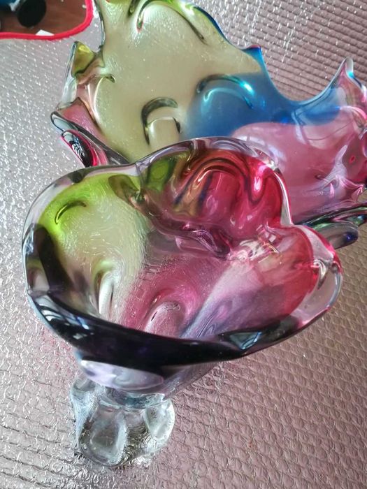 Vaso Vintage em Vidro Artístico – Estilo Murano
