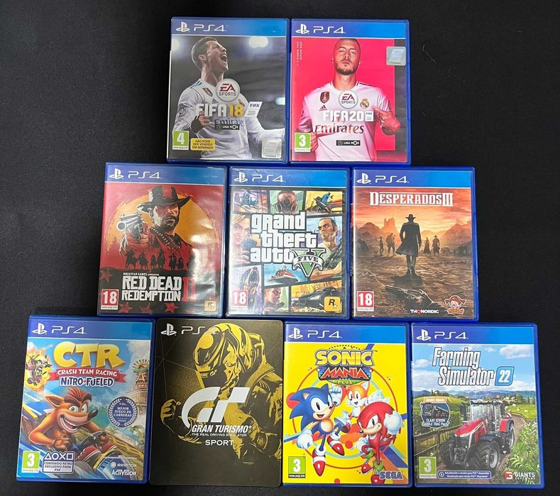 Playstation 4 PRO 1TB + 9 Jogos + Suportes
