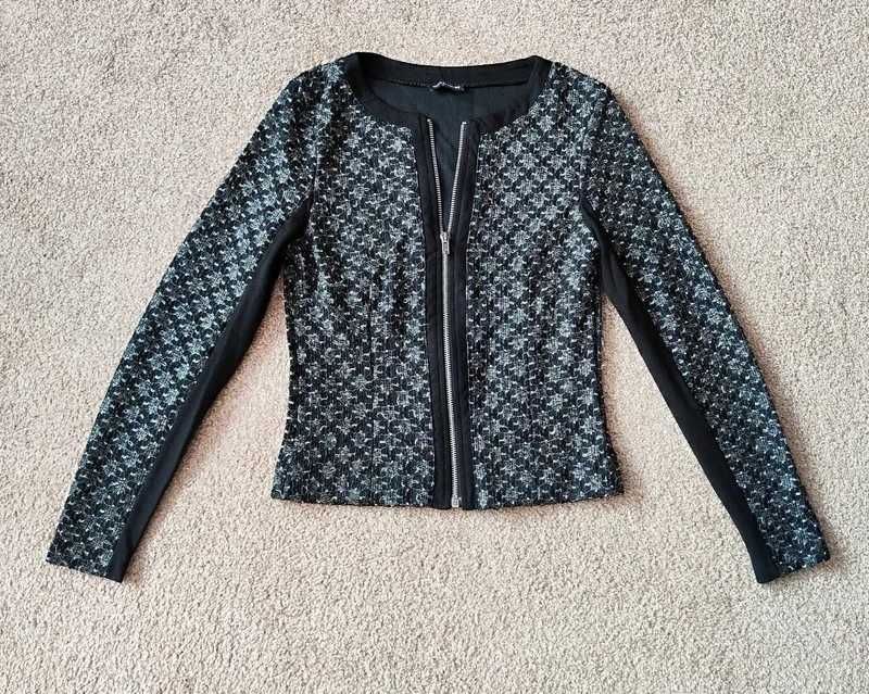 Kardigan katana kurteczka czarno Biała Warehouse 36