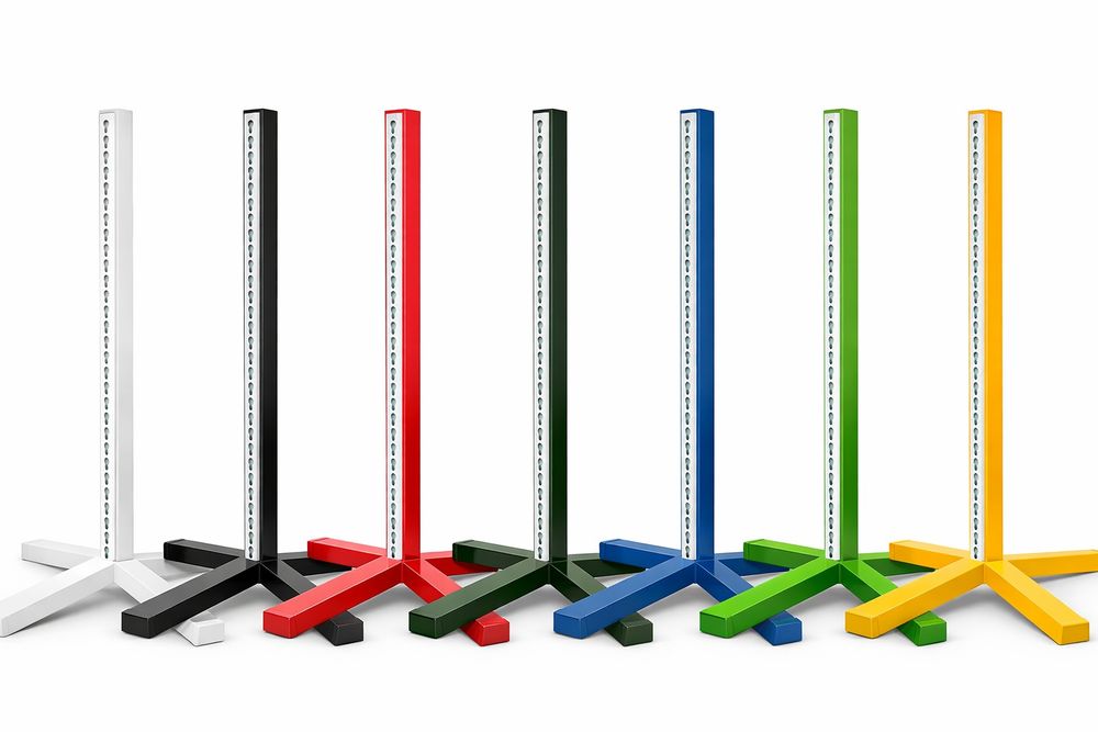 Stojak aluminiowy do przeszkód jeździeckich