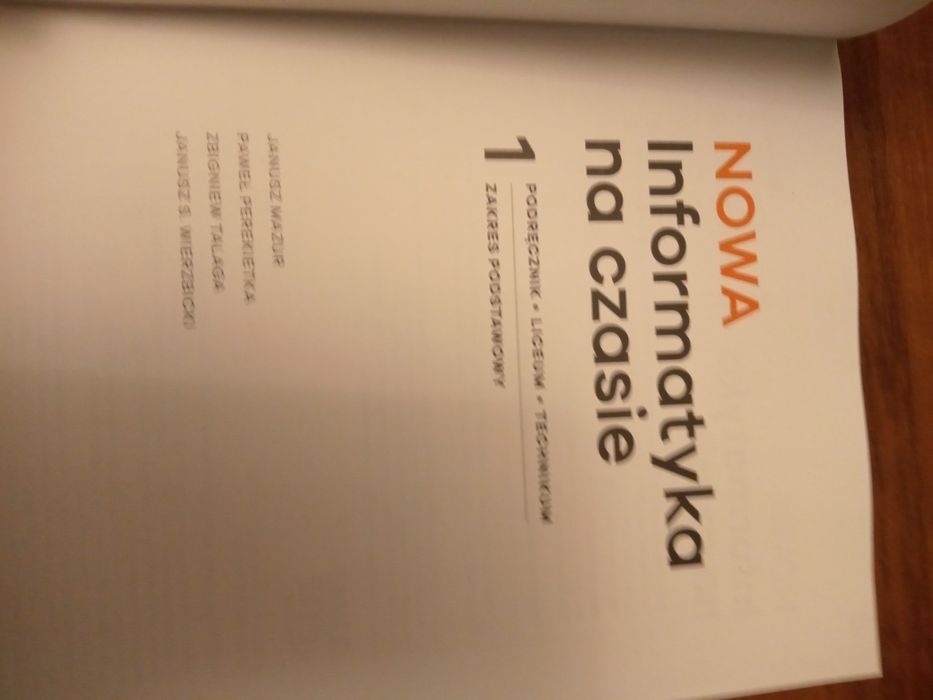 Nowa informatyka na czasie kl 1 liceum i technikum