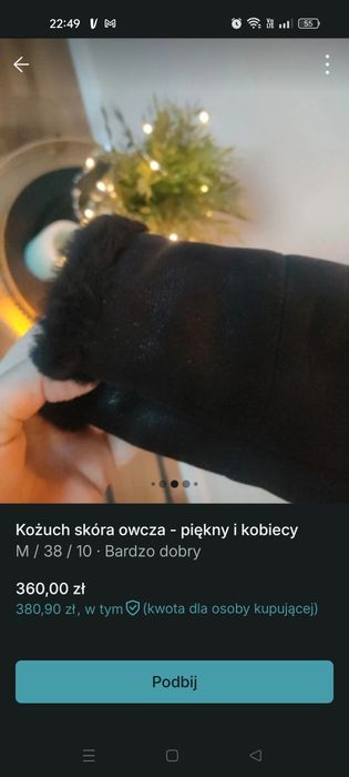 Kożuch damski skórzany naturalny